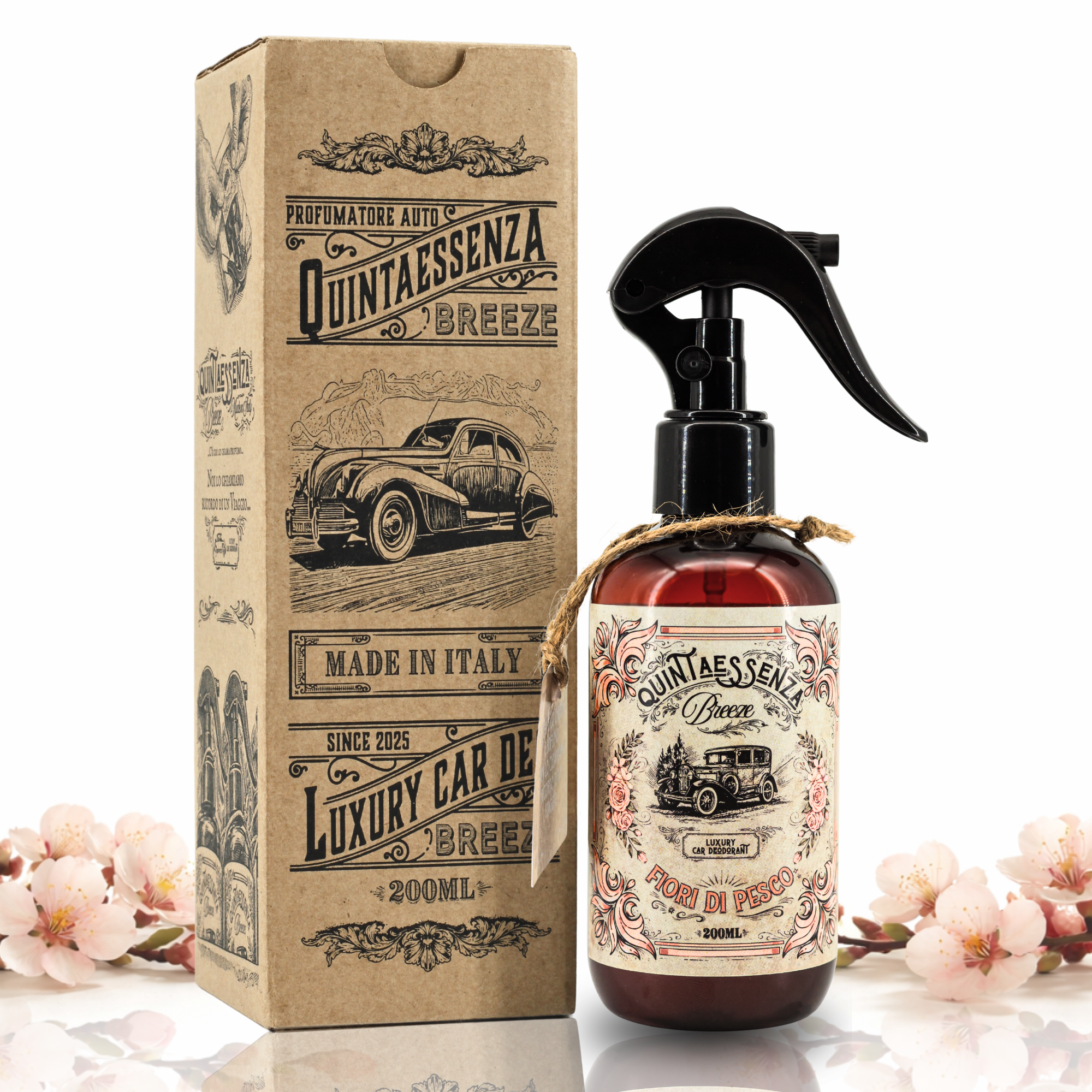 Quintaessenza Breeze Profumatore Auto Vintage (Fiori di Pesco)