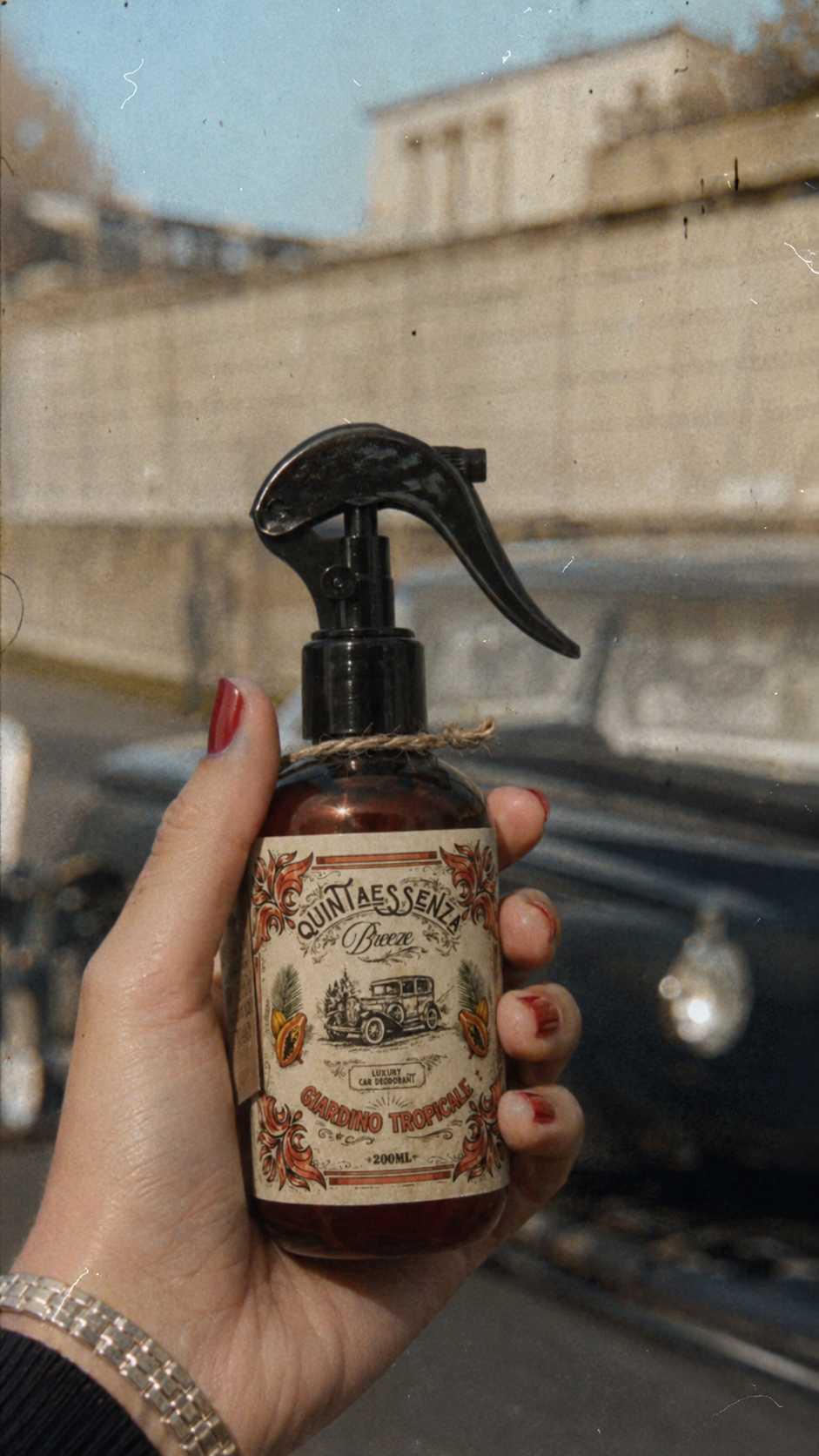Quintaessenza Breeze Profumatore Auto Vintage (Giardino Tropicale)
